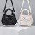 Factory Wholesale Solid Color Bowknot Fashion Handbag Shoulder Messenger Bag Trendy Women Bags Cross Border