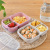 Food Grade Rice Husk Lunch Box Wheat Straw Compartment Bento Box Microwave Oven Student with Cover Square Japanese Lunch Box