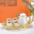 Ceramic Tea Set Water Utensils Set Household Kettle Water Cup Wedding Gift Box Living Room Golden Edge European Cold Water Bottle Gift