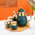 Ceramic Tea Set Water Utensils Set Household Kettle Water Cup Wedding Gift Box Living Room Golden Edge European Cold Water Bottle Gift