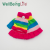 Half Finger Flip Gloves Knitted Writing Work Cold-Proof Wool Keep Warm Children's Rainbow Color Gloves