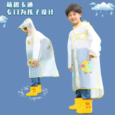 Factory Children's Raincoat Boys' New Boys and Girls Elementary School Baby Poncho Kindergarten with Schoolbag
