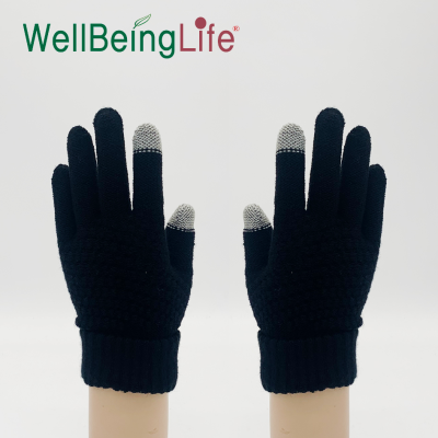 Winter Touch Screen Men's Cashmere Thickened Jacquard Men's and Women's Fashionable Warm Knitted Gloves