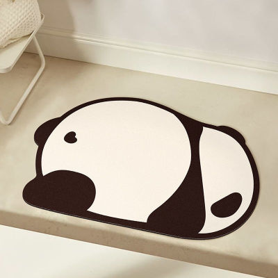 Panda Carpet Home Soft Diatom Mud Absorbent Pad Toilet Door Mat Bathroom Door Mat Toilet Floor Mat