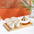 Factory Direct Sales Ceramic Tableware Ceramic Tea Set Electroplating Coffee Cup Chocolate Jar Combination Foreign Trade