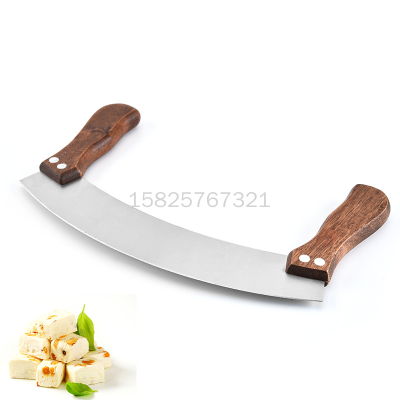 Nougat Knife Swing Cutter Dough Scraper Double Edge Double Handle Chopping Knife Vanilla Knife