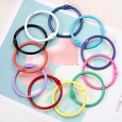 Creative DIY Keychain Pendant Metal Closed Ring Macaron Color 30mm Baking Paint for Metal Broken Ring Small Single C- Ring
