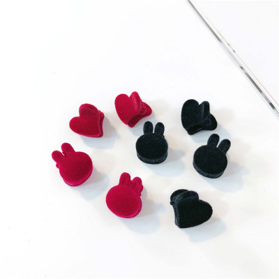 Velvet Lovely Suede Small Jaw Clip Girl Bang Clip Side Hairpin Mini Clip Headdress Hairpin Small Hair Accessories