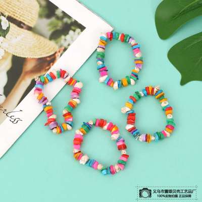 2022 European and American Fashion Vacation Style Bohemian Beach Summer Colorful Stone Beaded Vintage Bracelet Bracelet for Women
