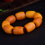 Generation Raw Ore Old Beeswax Bracelet Men's and Women's Yellow Chicken Grease Frosted Amber Barrel Shaped Bead Bracelet No Optimization