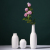 Simple Nordic Style Pure White Thread Plain Burning Ceramic Vase Dried Flower and Flowerpot Home Soft Decoration Ornaments Wholesale