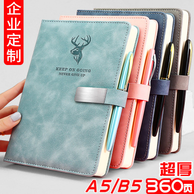 Customized A5 Notebook Skin Feeling Simple Large Book Order Thick Notepad Wholesale Business Diary B5