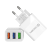 Factory Wholesale Qc3.0 Striped Mobile Phone Fast Charger 5 V2A Multi-Port Power Adapter European and American 3usb