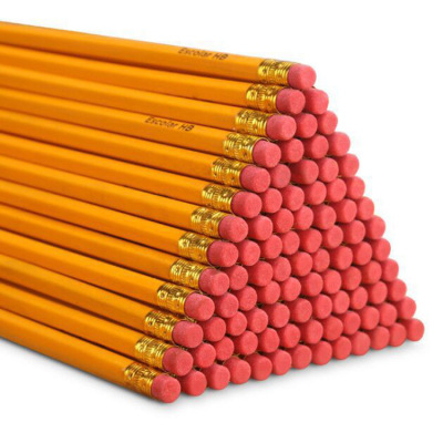 Yellow Wood Pencil HB Yellow Paint Pencil Black Painting Poplar Material Art Pencil Learning Stationery