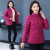 Middle-Aged and Elderly Cotton-Padded Jacket Women's Thickened Mother Style Coat Cotton-Padded Jacket Women's Stand Collar Loose down Cotton Short Autumn and Winter Large Size Cotton-Padded Jacket