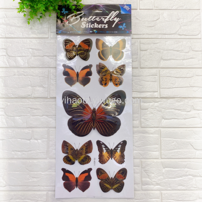 Handmade Stickers Butterfly Bronzing Series Wall Stickers  Butterfly Living Room Wall Decorations Bedroom Room Stickers