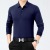 2022 Spring Mulberry Silk Solid Color Long-Sleeved T-shirt Men's Young and Middle-Aged Lapel Dad's T-shirt Polo Bottoming Shirt
