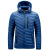 Autumn and Winter Detachable Collar Zipper and Pocket Ordinary Casual Zipper Blue Youth Solid Color Spot Regular Cotton-Padded Jacket