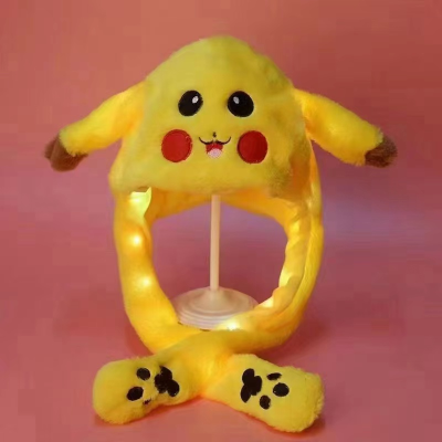 Pikachu Cartoon Cap Hot Sale Cap with Light