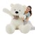 Plush Doll White Powder Brown Large Size Teddy Bear Doll Ragdoll Toy Girlfriend Girl