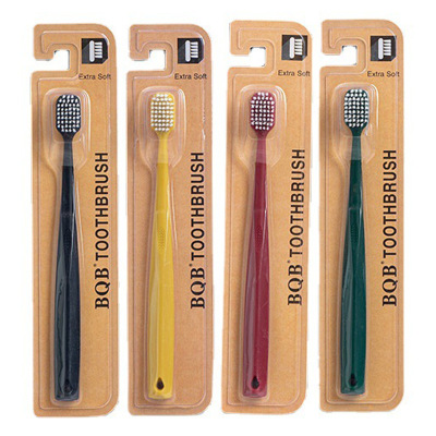 High Quality Dubai Soft-Bristle Toothbrush Macaron Single Bamboo Charcoal Adult Wide Head Toothbrush Soft Hair Wholesale Factory