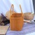 Imitation Rattan Portable Basket Rattan Basket Plastic Woven Rattan Basket Retro Idyllic Flowers Rectangular Portable Flower Basket Vegetable Basket