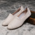 Genuine Leather Spring and Autumn Middle-Aged and Elderly Mom Shoes Ethnic Style Soft Bottom Women's Shoes Deep Mouth Flat Pumps Women's First Layer