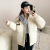 Winter New Chessboard Plaid down Cotton-Padded Jacket Women's Loose Style Stand Collar Short Cotton Coat Cotton-Padded Jacket Thickened Puffer Jacket