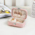Macaron Color Double Layer Earring Storage Box Pu Necklace Earring Ring Jewelry Box Portable Jewelry