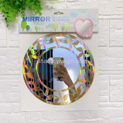 Mt8 Series New Wall Decoration Mirror Stickers Bedroom Living Room Glass Door Lace Mirror Stickers