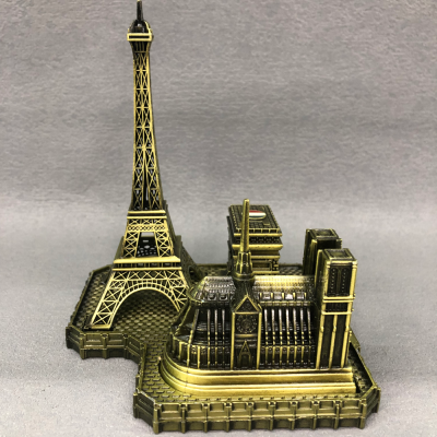 Architectural Model Notre Dame De Paris Combination Ornaments Living Room Study Office Creativity Decoration Paris Combined Building