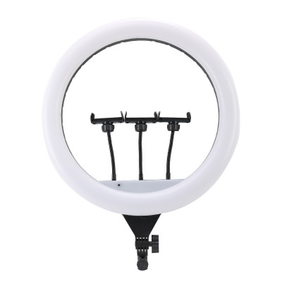 18-Inch LED Photography Fill Light Remote Control Selfie Light Black Live Streaming Beauty Ring Light Multi-Position Live Streaming Lighting Lamp