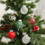 Cross-Border New Christmas Decorations Red Green White Boutique Pet Painted Christmas Ball Set Christmas Tree Ornament Ball