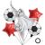 New Qatar World Cup Football Aluminum Foil Balloon Set Fans Celebrate Birthday Party on-Site Decoration