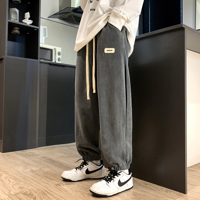 Fall Casual Pants Men's Retro Trendy Loose-Fit Tappered Trousers Draping Versatile Sports Pants Trendy Brand Ins Popular Sweatpants