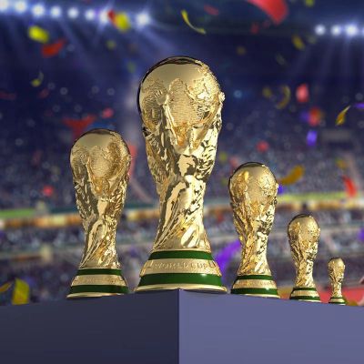 2022 Qatar World Cup Trophy Model Football Peripheral Game (Ball Game) Fan Supplies World Cup Souvenir Ornaments