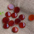 Factory Direct Sales Red Agate Ring Gem round Flat Bottom Inlaid Patch DIY Rings Pendants Stud Ornament