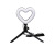 6-Inch Heart-Shaped Live Streaming Lighting Lamp Creative RGB Seven-Color Atmosphere Love Fill Light Wire-Controlled Adjustable Colorful LED