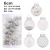 Cross-Border New Christmas Decorations Silver White Boutique Pet Painted Christmas Ball Set Christmas Tree Ornament Ball