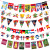 2022 World Cup Theme Decoration Hanging Flag Qatar Football Party Mall Bar Scene Layout String Flags Colorful Flags