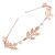 HANSUN Vintage Electroplated Leaf Crystal Headband Leaf Headband Alloy Hairpin Five Leaves Mori Girl Hair Accessories