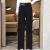 Ice Silk Leggings Women's Letter Wide-Leg Pants Women's Spring and Summer Thin High Waist Casual Pants All-Matching Graceful Loose Western