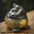 Ceramic Incense Burner Incense Supplies Aromatherapy Golden Toad Sandalwood Stove Crafts