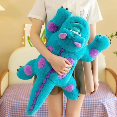 Factory Direct Sales Plush Toy Blue Wool Monster Doll Cross-Border E-Commerce
