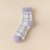 SocksWomen's Socks Fleece Lined Padded Warm Keeping Terry Sock Women's Soft Mid-Calf Plaid Socks Autumn and Winter Korean Style Floor Terry-Loop Hosiery