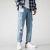 [One Piece Dropshipping] 2022 Summer Autumn New Style Ripped Leisure Jeans Men's Ankle Length Pants Fashion Brand Width