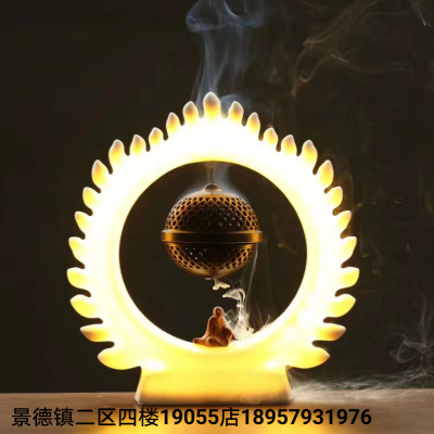 Ceramic Incense Burner Incense Supplies Aromatherapy Golden Toad Sandalwood Stove Crafts