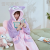 Coral Velvet Night-Robe Women's Autumn and Winter Pajamas Cute Fleece-Lined Thick Bathrobe Long Flannel Homewear Suit