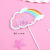 Birthday Cake Decorative Insertion Bright Heart Shape Star Rainbow Clouds Balloon Cute Plug-in