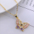 European and American Ornament Niche Design Butterfly Clavicle Chain Trendy Korean Style Zircon Pendant Smart Light Luxury Necklace for Women